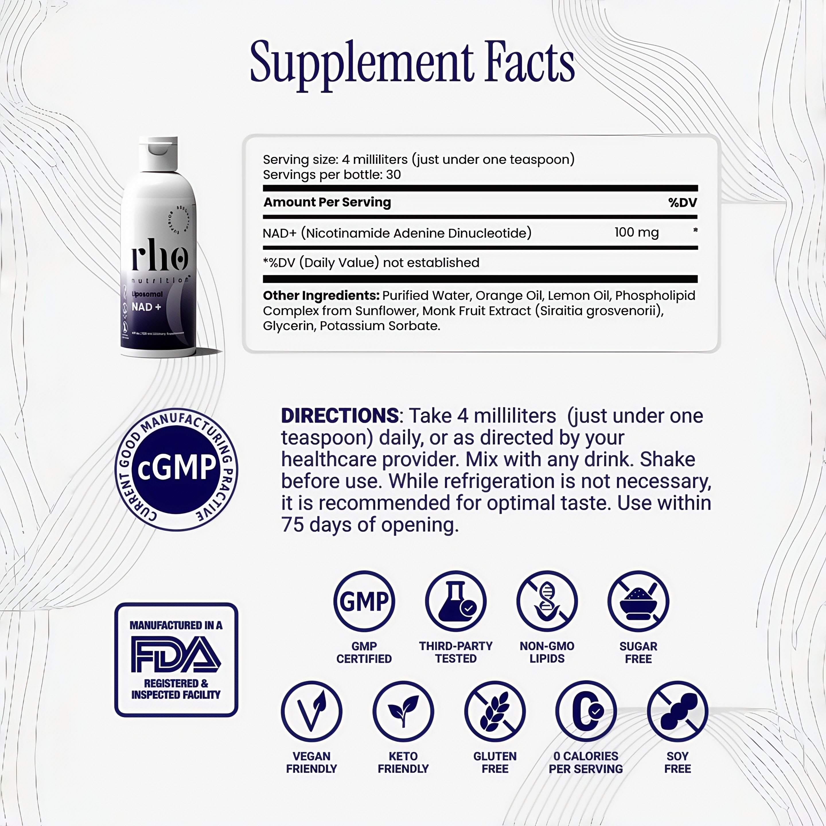 Rho Nutrition Liposomal NAD+